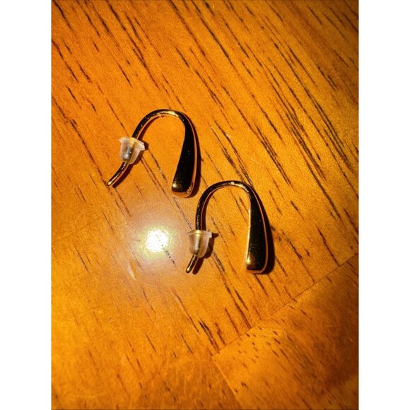 14k Gold Plated Sterling Silver Water Drop Design Minimal Earrings Jewelry Women - Picture 3 of 7